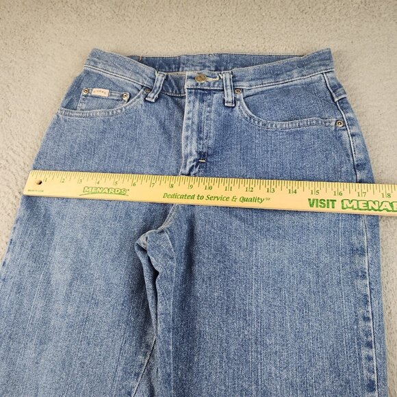 VTG Lee Rider Jeans Women's 6P Blue Straight Leg High Rise Classic Ladies Denim - Picture 4 of 12